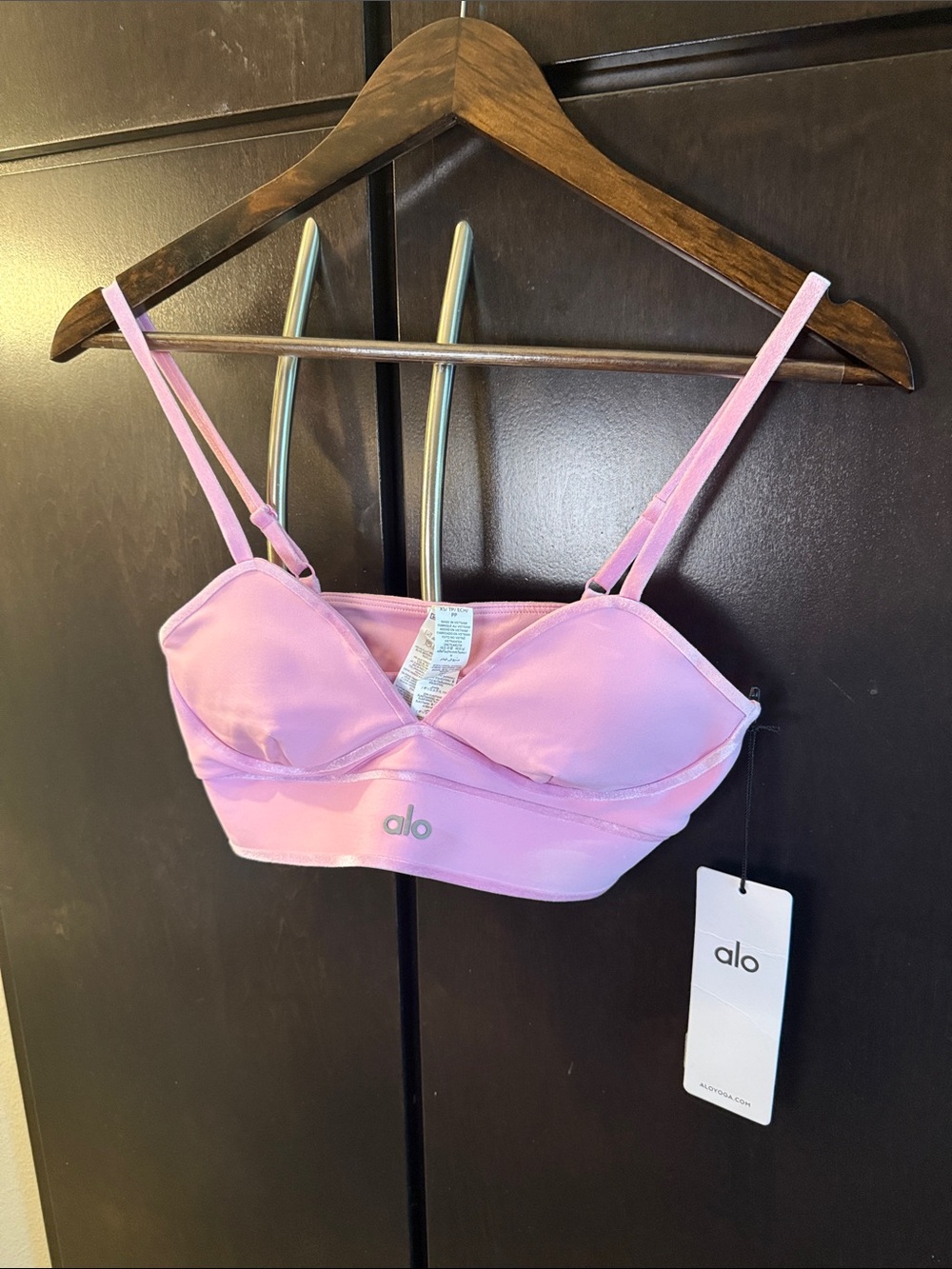 ALO Yoga Pink Light-Support Bralette